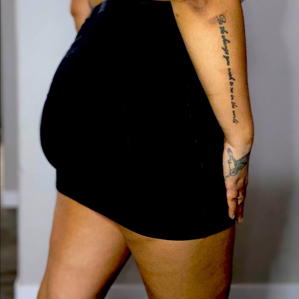 Acid Washed Black Mini Skirt from Fashion Nova